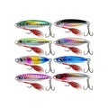 Jigging Lure Fish Scale Pattern Falling on the Road Asian Bait with Red Hair in Front Single Hook Hanging 4Xr 60