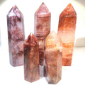 Wholesale Red Fire Quartz Hematoid Quartz Obelisks Healing Stones Crystal Tower Point