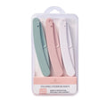 Wholesale 3pcs Set Portable Folding Trimming Blade Shaver Knife Hair Remover Razor Sharp Plastics Handle Eyebrow Trimmer