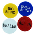 Professional Casino Poker Room Accessory Sets Small Blind  Big Blind All in and Dealer  Poker Buttons for Texas Hold'em
