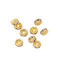 AA01604 4mm 5mm 6mm 8mm Custom Diy Jewelry Accessories Encrusted Diamond Bracelet Gold Plated Large Hole Round Spacer Bead