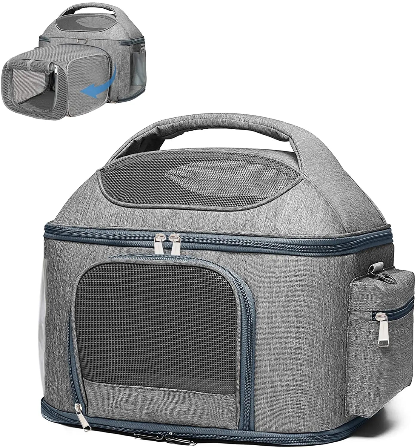 Fashion Outdoor Portable  Adjustable Foldable Expandable Pet Carrier Cage Bag for Cat