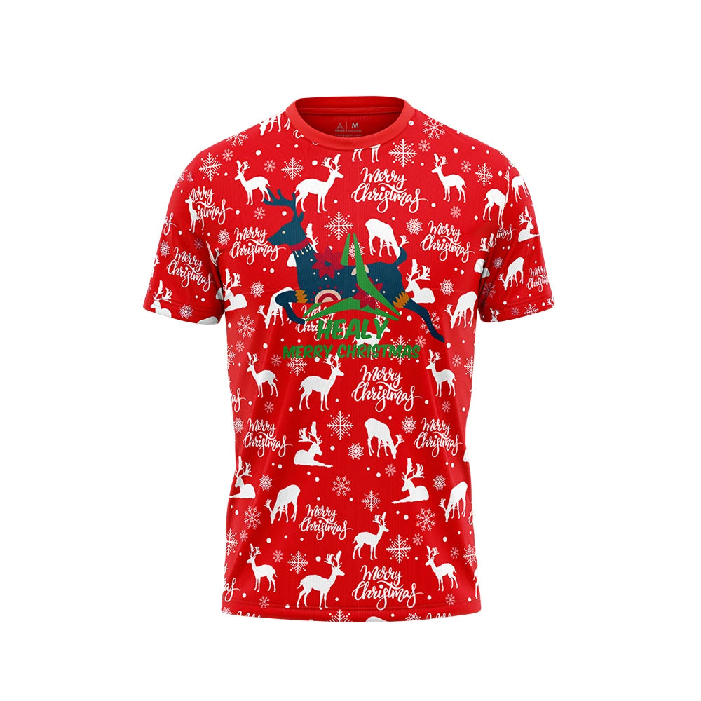 Merry Christmas Custom Shirt Graphic T Shirts Christmas Pajamas for Men Polyester Tshirts Family Couple Designer T Shirts