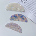9 CM Small Round Detangling Acetic Braiding Teasing Hair Combs Marble Tortoise Wide Tooth Pocket Cellulose Acetate Comb in Bulk
