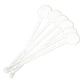 7 Inches Plastic Disc Top Transparent Clear Bar Drinks Coffee Whiskey Beverage Mixing Rod Cocktail Swizzle Sticks
