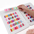 120 Tips No Glue Needed Gel Nail Polish Color Display Book Try-on Nails Gel Polish Color Card