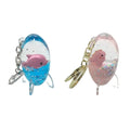Water Keyring with Small 3D Floater Shapes Plastic Liquid Floating Shakey Glitter Sequins Keychain