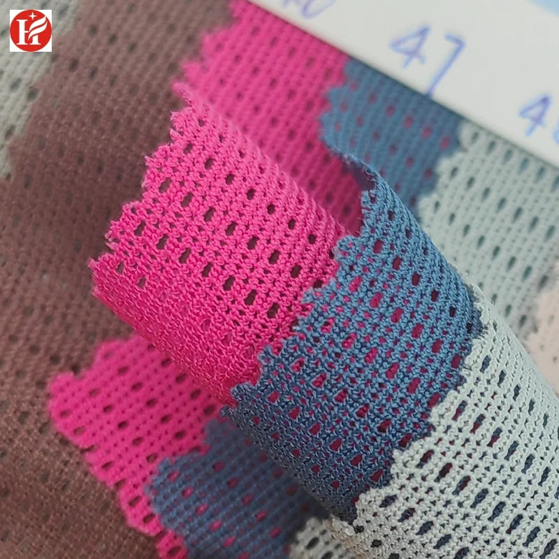 4-Way Elastic Tricot Knitted Polyester Ammonia Mesh Fabric for Sportswear Shoes Yoga Clothing-Breathable and Spot Stretch