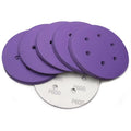 6 Inch 150mm Ceramic Sand discs 6 Holes Purple Aluminum Oxide High Hardness 1mm Customizable OEM Polishing Abrasive Disc