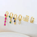 6Pcs Stunning Colorful Gemstone Pendant Earrings for Brides Valentine's Day Fashion Trends Jewelry Sets