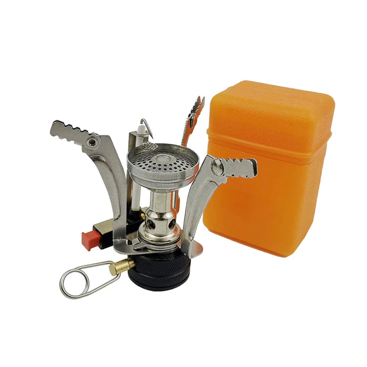 Portable Camping Stove Wind Resistance Gas Stove Great for Outdoor Backpacking Compatible with Propane Gas Bottle