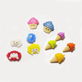 Lovely Cartoon Little Toy Girl Eat Ice Cream Cone Cupcake Design Shank Plastic Children Clothes Diy Buttons