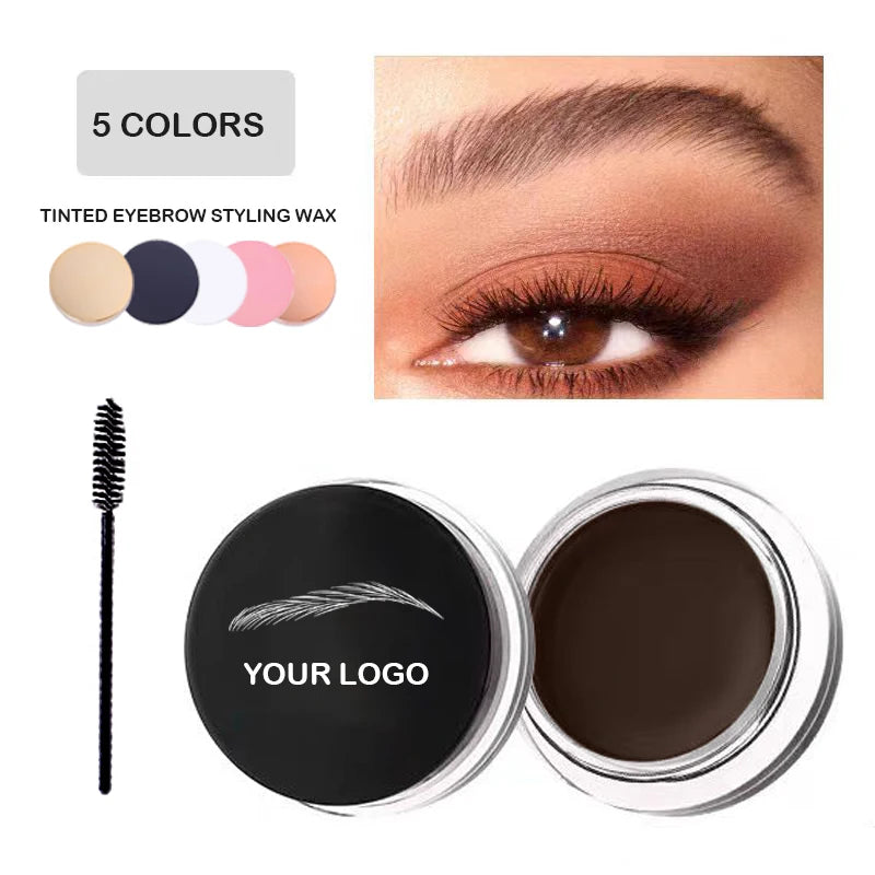 Private Label Eyebrow Wax  Makeup Vegan Eyebrow Wax Styling Tinted Gel Long Lasting Waterproof Tinted Eyebrow Styling Wax