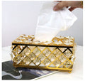 QIAN HU  European Style Crystal Rhinestones Tissue Box Trash Can for Home Decoration