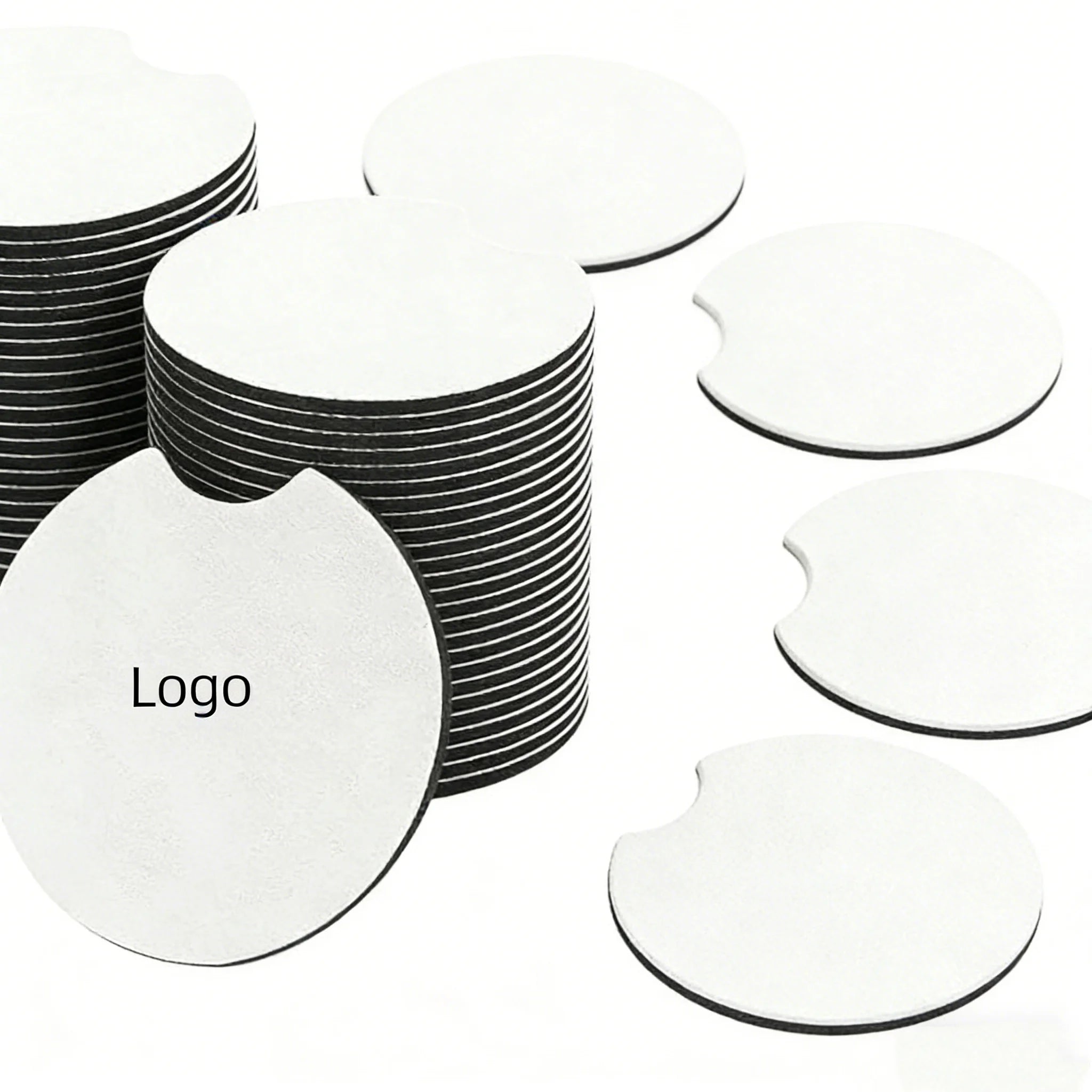 Custom Sublimation Blank Cup Coasters Neoprene Car Coasters Round Car Cup Holder Coaster