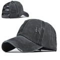 Ponycap Messy High Bun Hat Mesh Cross Cutout Ponytail Women's  pony Tail Baseball Caps