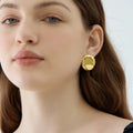Silverbene Electroforming Chunky Jewelry Modern Geometry 925 Sterling Silver Light Irregular Ellipse Statement Big Earrings