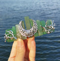 HZ Top quality plating color handmade comb custom dragonfly accessories moon light purple crown bridal headband hair accessories crystal crafts