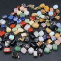 Assorted Colorful Polished Irregular Smooth Raw Stone Natural Agate Crystal Gemstone Tumble Cube Stone Pendant for Necklace