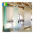 Aluminum Frame Removable Luxury Double Frosted Glass Folding Room Partition Walls for Office Outdoor & Warehouse Use