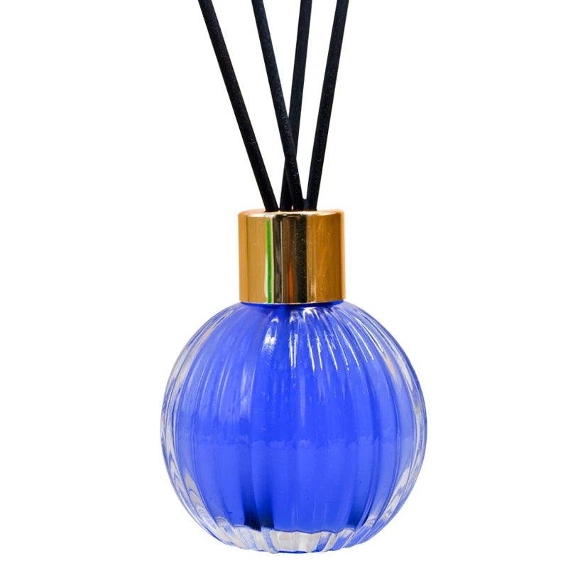 Hot Sale 70ml Empty Round Ball Glass Aromatherapy Bottle Glass Reed Diffuser Bottle with Screw Cap