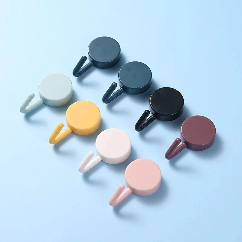 Adhesive Wall Hooks Removable Wall Hangers Hooks for Office Bathroom Kitchen Without Nails