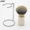 Low Price Custom Logo Shaving Set Ivory Handle Shaving Brush with Stand Shaving Brush Set for Men