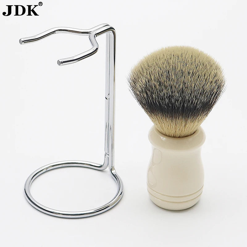 Low Price Custom Logo Shaving Set Ivory Handle Shaving Brush with Stand Shaving Brush Set for Men