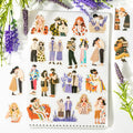 30 Sheets/pack Couple's Theme Character PET Sticker Pack Couple's Weekend Collection 6 Options