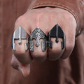 High Quality Mens Charm Jewelry Stainless Steel Helmet Ring Mask Finger Ring Punk Jewelry for Men