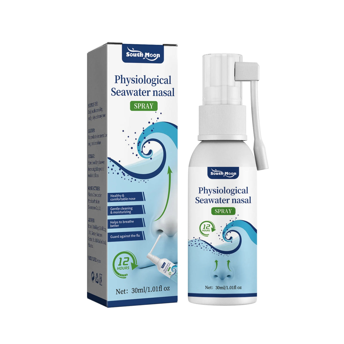 Seawater Nasal Spray Physiological Clear Mucus From a Cold Allergy Gentle Nasal Cleansing Nasal Soothing Seawater Nasal Spray