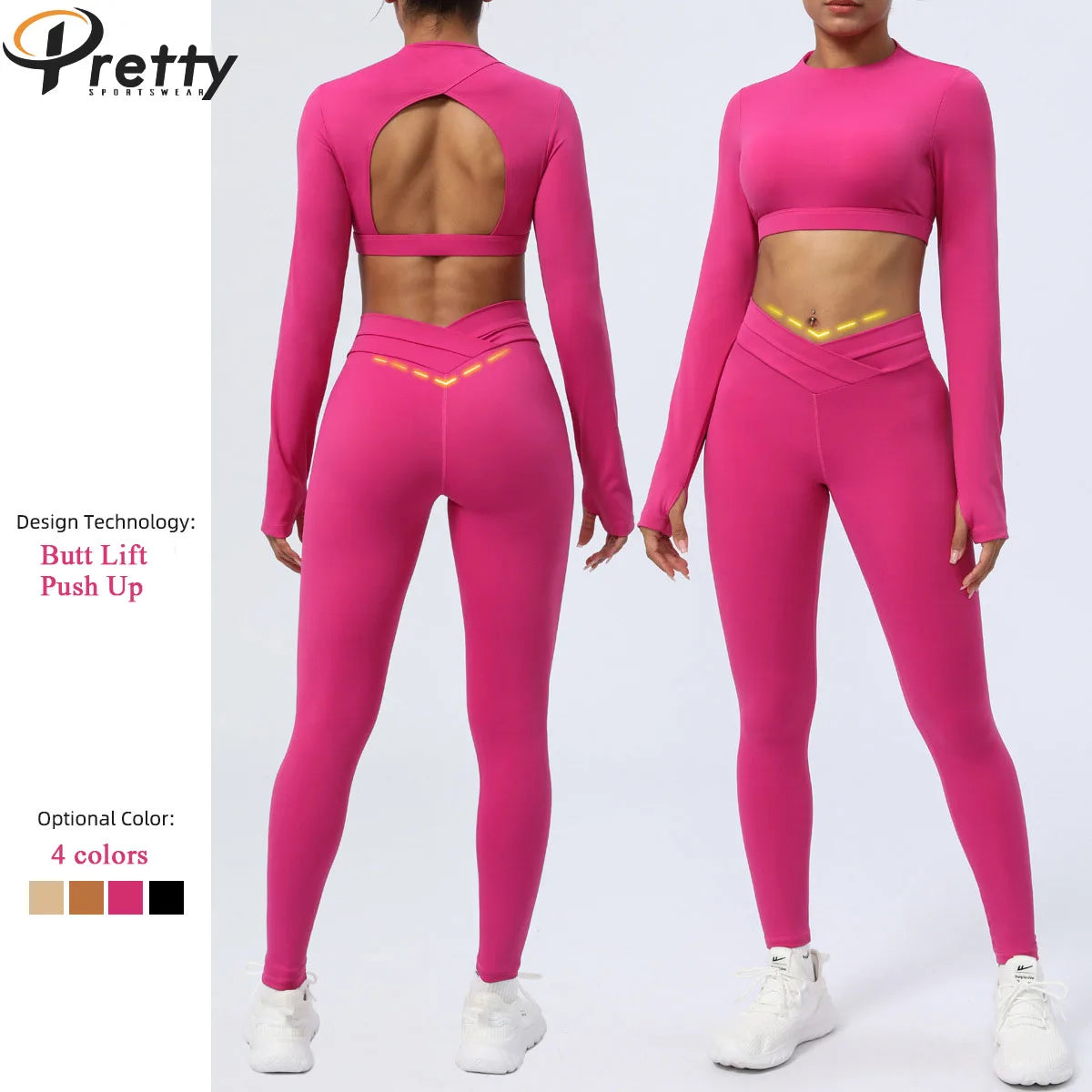 2024 New Arrivals Butt Lift Hollow Out Comfortable With Chest Pad Recyclable Skin Friendly Gym Sportswear Yoga Set