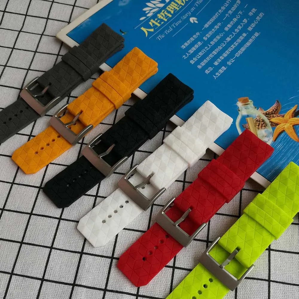 ShanHai for SUUNTO 9/ Baro Smart Watch 24mm Sports Waterproof Silicone Sport Watch Strap Replacement Replacement Wrist Band