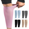 Gray pink Calf Muscle Pain Relief Leg Shin Guard Breathable Compression Sleeve Triathlon Badminton Soccer Sports Support Brace