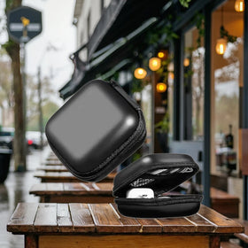 Factory Shockproof Storage Pouch Eva PU Leather Large Customized Earphone Bag