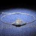 Wuzhou Factory Price Silver Moissanite Bracelet Bangles 925 Sterling Silver White Color 1ct Moissanite Chain Link Bracelet