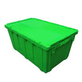 Plastic Storage Container Heavy Duty Attached Lid Nest Stackable Containers Plastic Moving Tote Crates