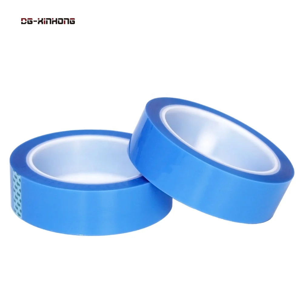 2- High Temperature Heat Resistant Polyester PET Film Non Release Liner No-Residual Refrigerator Blue PET Holding Adhesive Tape