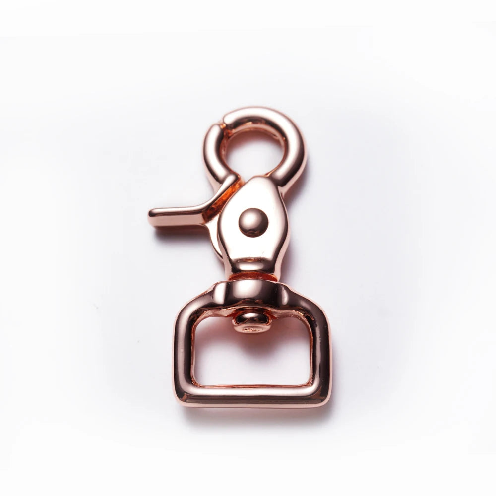 16mm 20mm 25mm Metal Square Solid Brass Nickle Plated Swivel Dog Snap Hooks