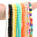 6mm Barrel Shape Polymer Clay Tube Beads Colorful Loose Spacer for Jewelry Making DIY Bracelet Ceramic Clay & Porcelain Beads