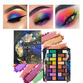 Professional 32-Color Shimmer Matte Eyeshadow Palette Waterproof High Pigmented Makeup for Fair and Dark Skin Tones