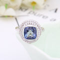 Abiding Dropshipping Mystic Quartz Iolite Blue 925 Silver Rings New Simple Rings for Anniversary