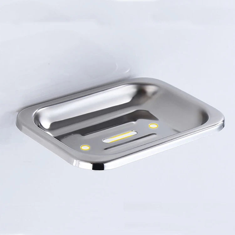 Wholesale Hotel Use Bathroom Soap Dish Holder Stainless Steel Wall Mounted Drain Polish Single Tier Cheaper Price Modern Design