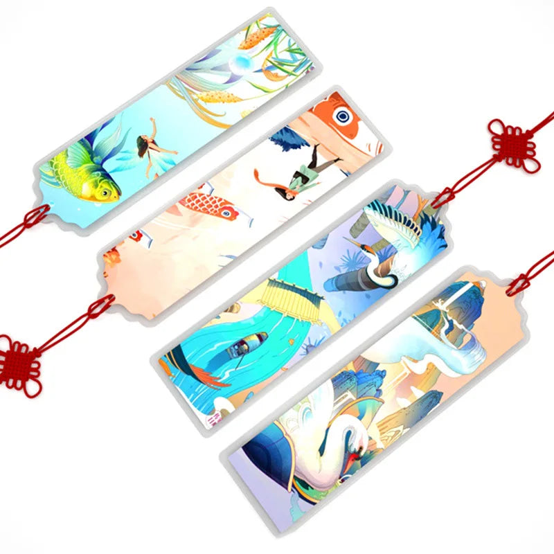 Custom Acrylic Bookmark with Chinese Knot Book Page Holder Chinese Style Book Mark Gift