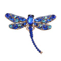 Ins Trendy Glass Drill Insect Dragonfly Women Brooches Accessory Rhinestone Crystal Dragonfly Brooch Pin for Hijab