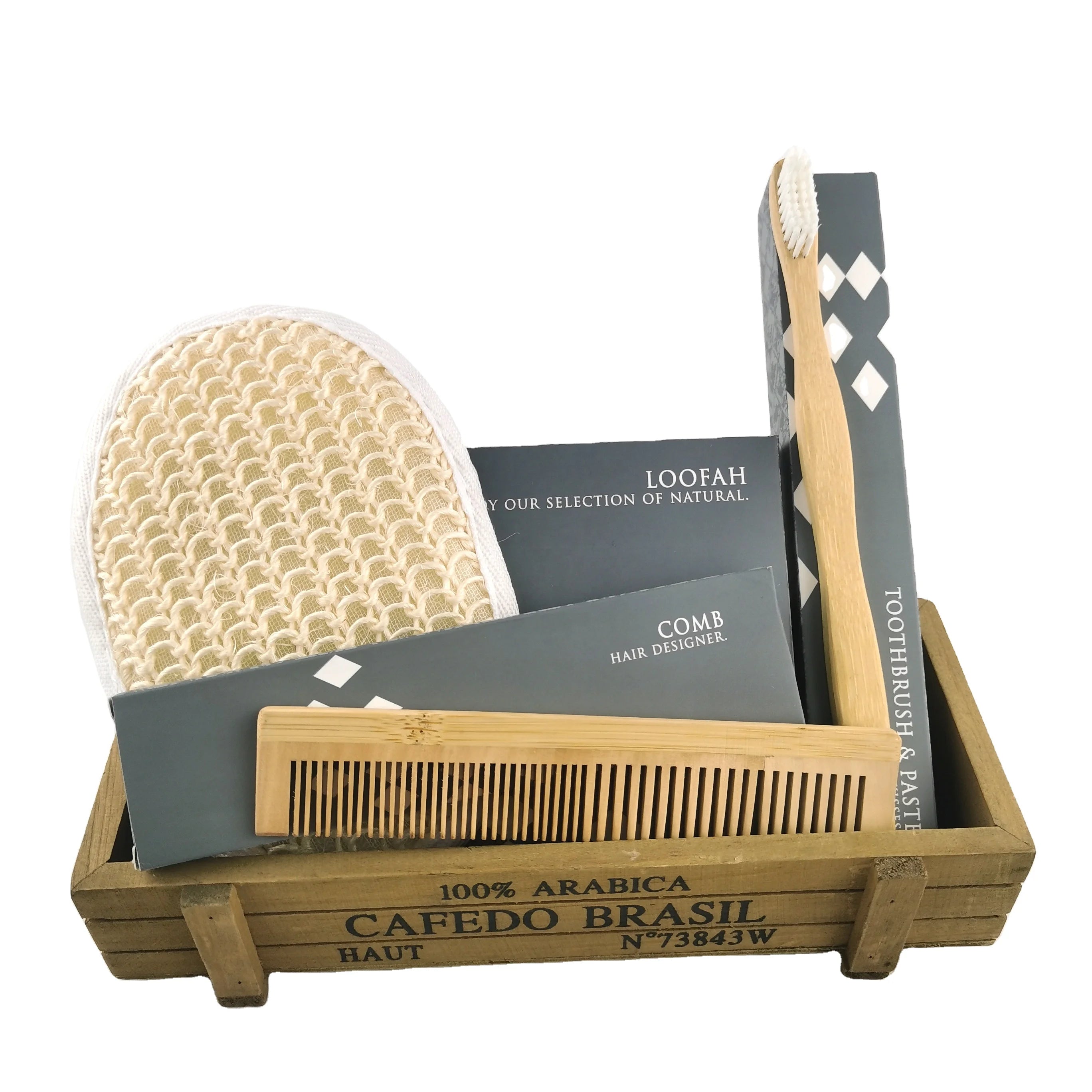 Custom Eco Friendly Biodegradable Wheat Straw Packaging Hotel Guest Amenities