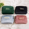 Blank Makeup Personalised Bridesmaid Bag Wedding Gift Travel Toiletry Cosmetic Birthday Gift Wedding Favors Velvet Pouch Bag