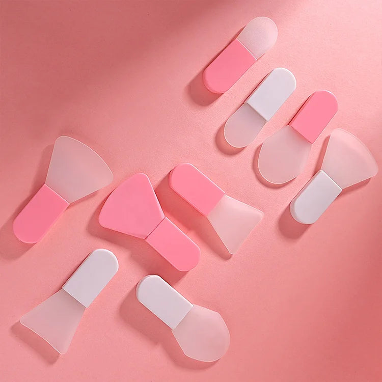 Custom Makeup Tool Clay Mud Application Personalised Mini Pink White Silicon Facial Mask Brush