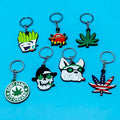 New Fashion Custom Leaf Pvc Keychains Online Green Plant Flower Fruit Animal Keyring Wholesale Cute Keychain Accessories