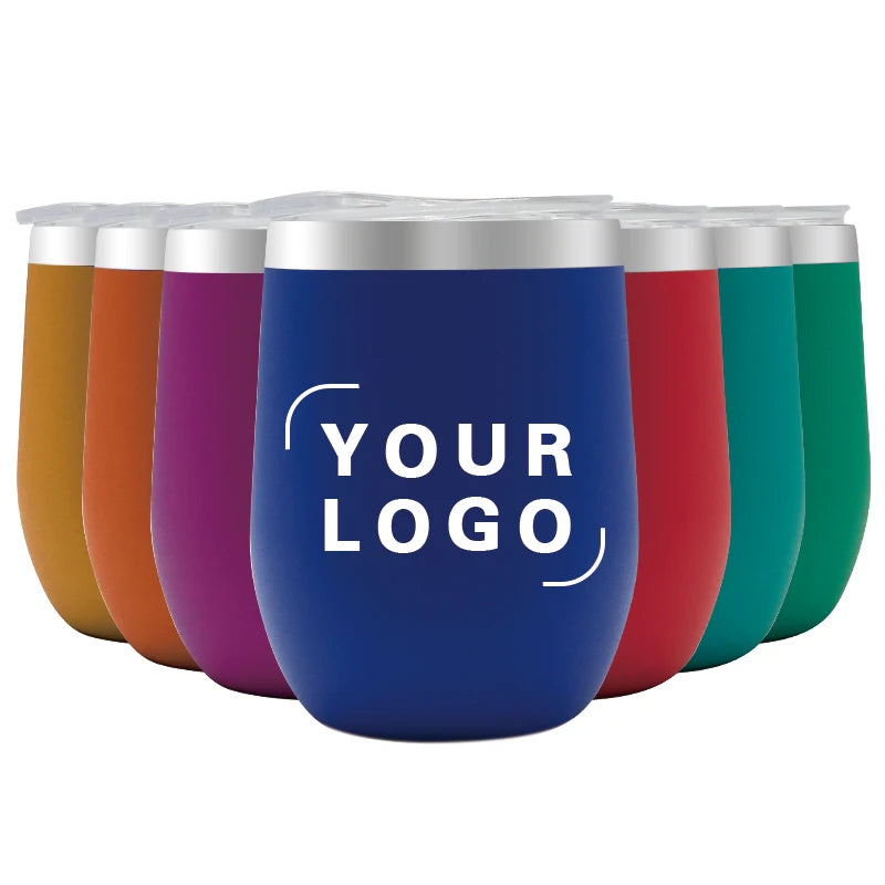 12oz Double Wall Coffee Mug Stainless Steel Travel Mugs Egg Shape 304 Stainless Steel Water Cup